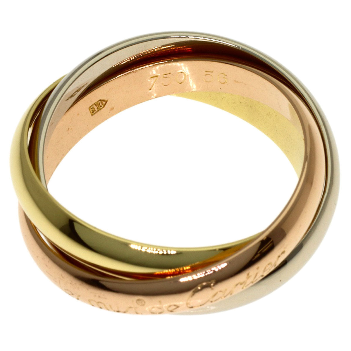 CARTIER Trinity #56 Ring K18 Yellow Gold K18 White GoldLadies [Used]