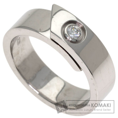 CARTIER Anniversary 1P Diamond #53 Ring K18 White Gold Ladies [Used]