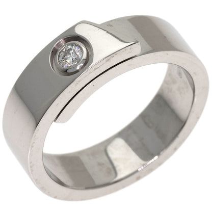CARTIER Anniversary 1P Diamond #53 Ring K18 White Gold Ladies [Used]