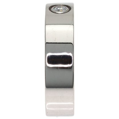 CARTIER Anniversary 1P Diamond #53 Ring K18 White Gold Ladies [Used]