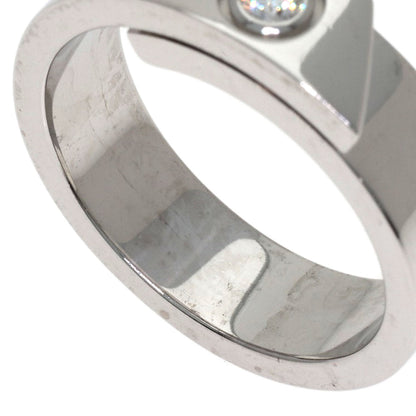 CARTIER Anniversary 1P Diamond #53 Ring K18 White Gold Ladies [Used]