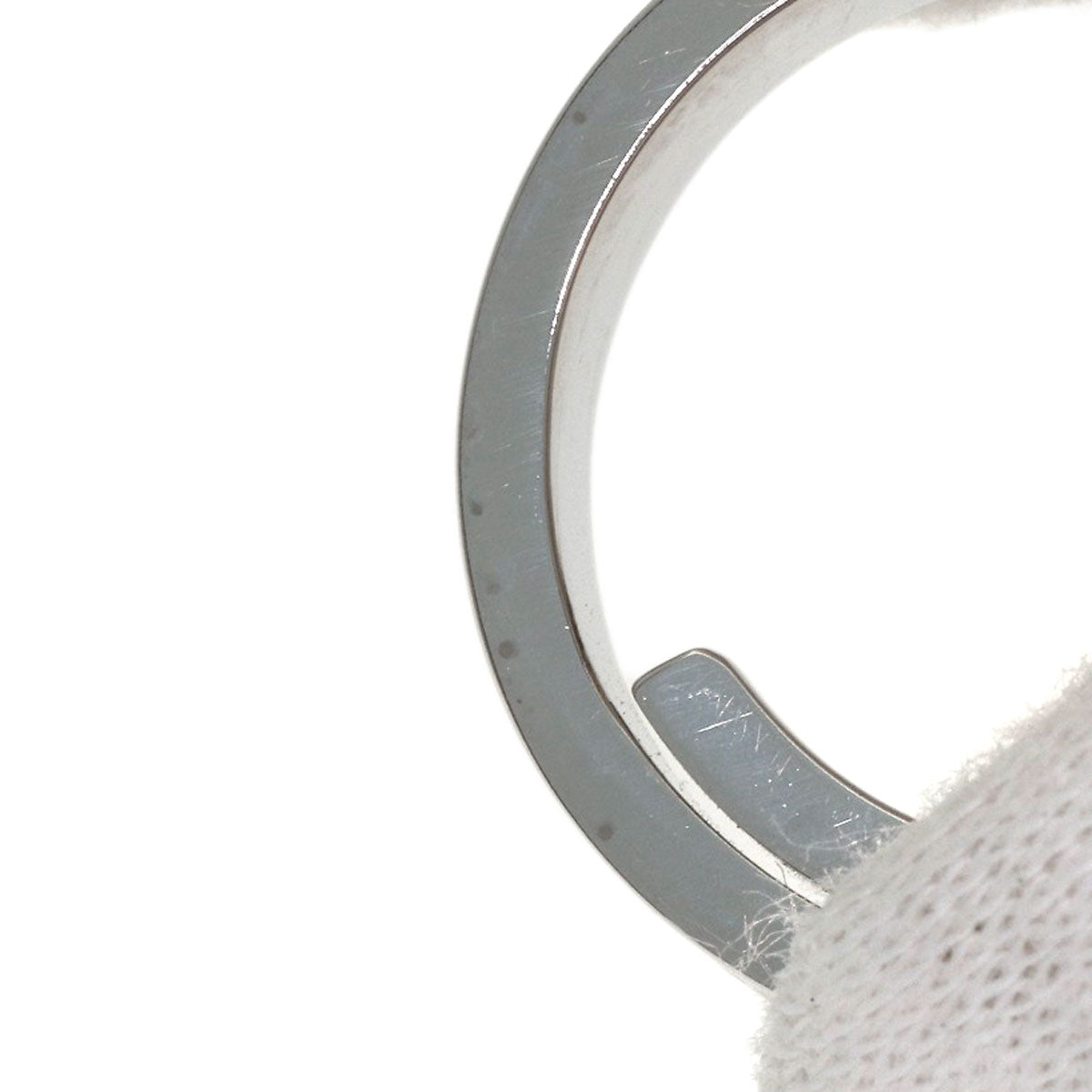 CARTIER Anniversary 1P Diamond #53 Ring K18 White Gold Ladies [Used]