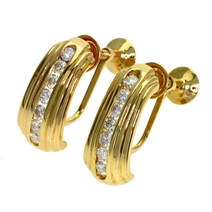 TASAKI Diamond Earring K18 Yellow Gold Ladies [Used]