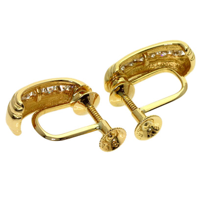 TASAKI Diamond Earring K18 Yellow Gold Ladies [Used]