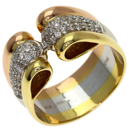 Ponte Vecchio Three-color Diamond Ring K18 Yellow Gold K18 White GoldLadies [Used]