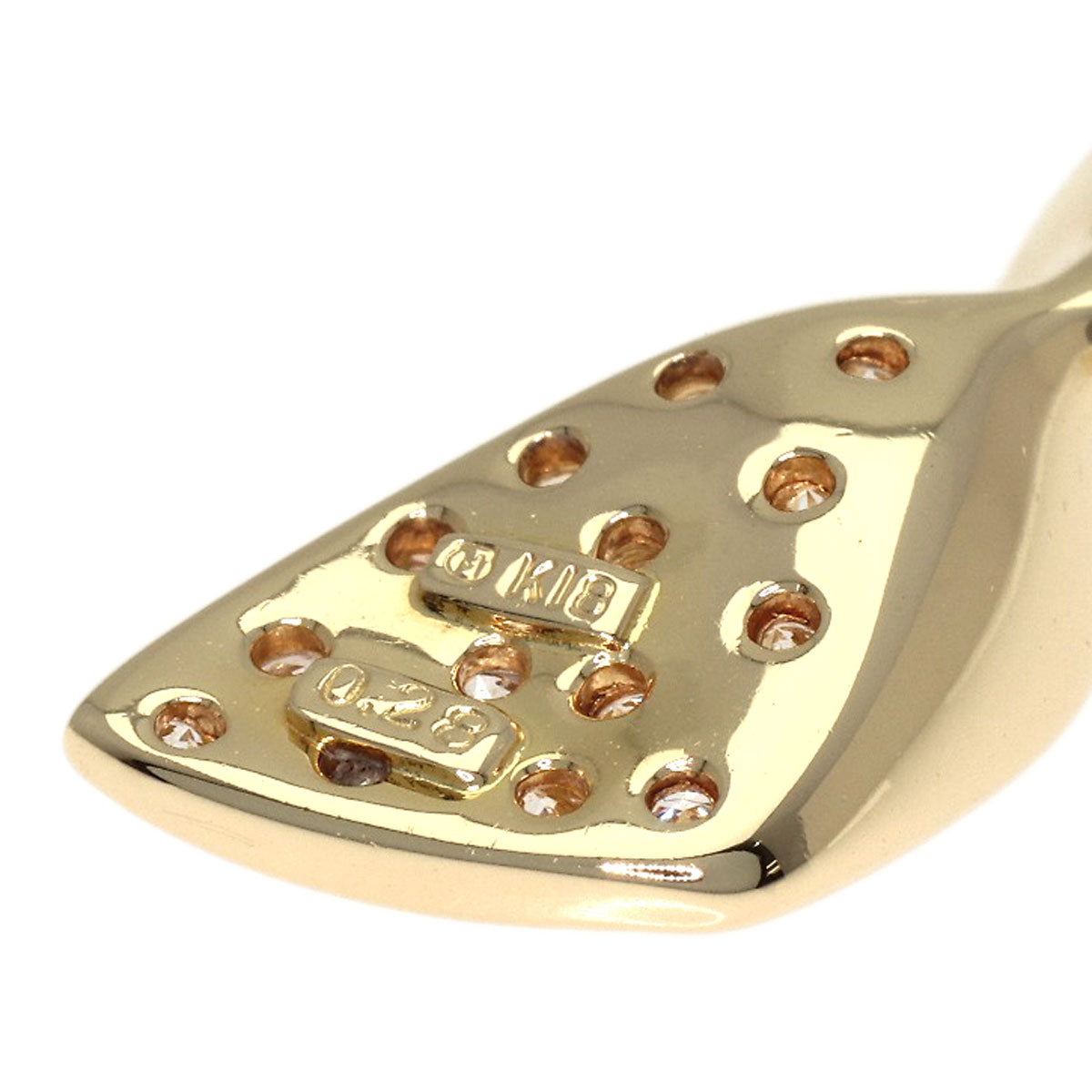 MIKIMOTO Twisted Diamond Pendant top K18 Yellow Gold Ladies [Used]