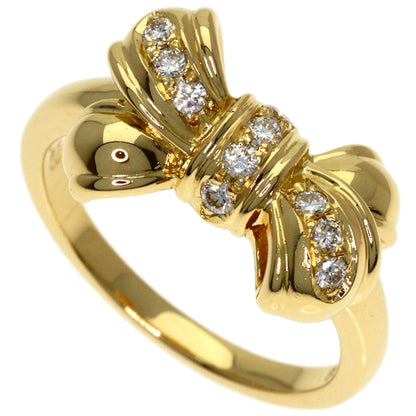 TASAKI Ribbon Diamond Ring K18 Yellow Gold Ladies [Used]