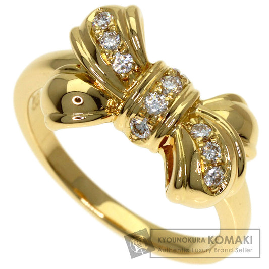 TASAKI Ribbon Diamond Ring K18 Yellow Gold Ladies [Used]