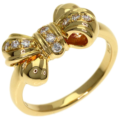 TASAKI Ribbon Diamond Ring K18 Yellow Gold Ladies [Used]