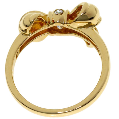 TASAKI Ribbon Diamond Ring K18 Yellow Gold Ladies [Used]