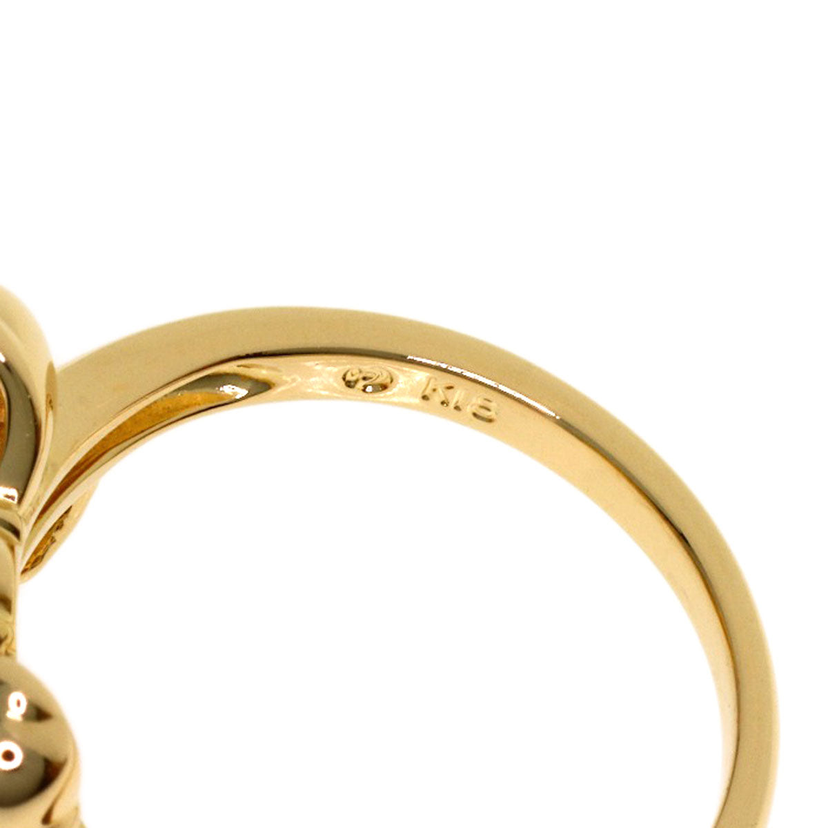 TASAKI Ribbon Diamond Ring K18 Yellow Gold Ladies [Used]