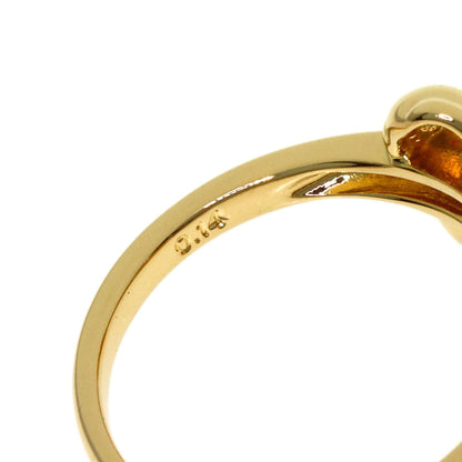 TASAKI Ribbon Diamond Ring K18 Yellow Gold Ladies [Used]
