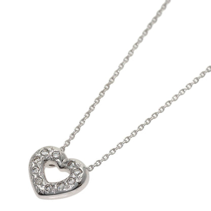 TASAKI Heart Diamond Necklace K18 White Gold Ladies [Used]