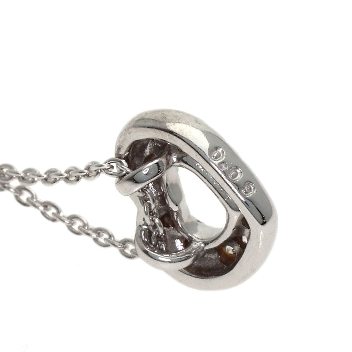 TASAKI Heart Diamond Necklace K18 White Gold Ladies [Used]