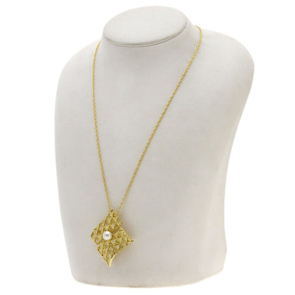 MIKIMOTO Pearl Pearl Diamond 2WAY Necklace K18 Yellow Gold Ladies [Used]