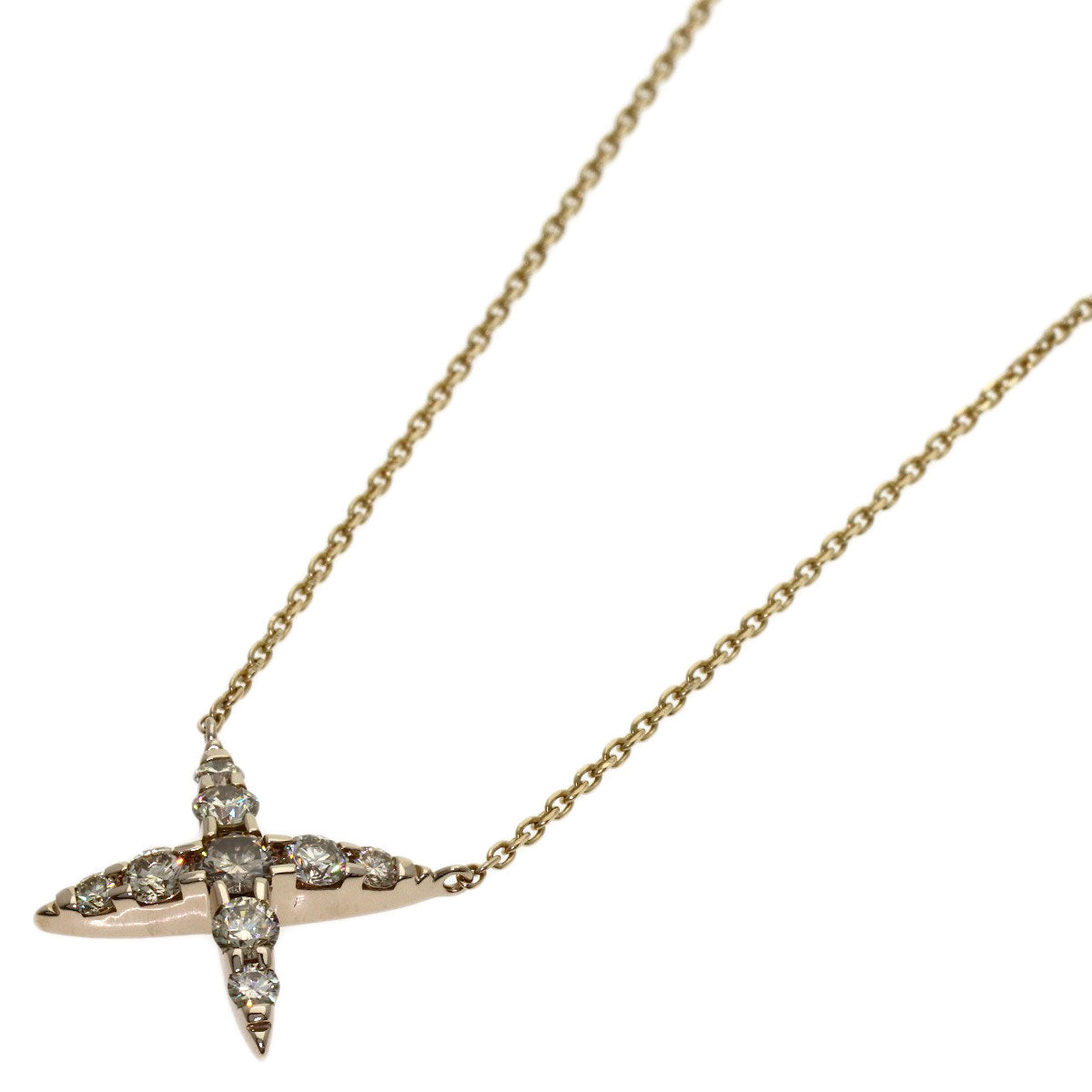 Kashikey Naked Brown Diamond Necklace K18BG Ladies [Used]