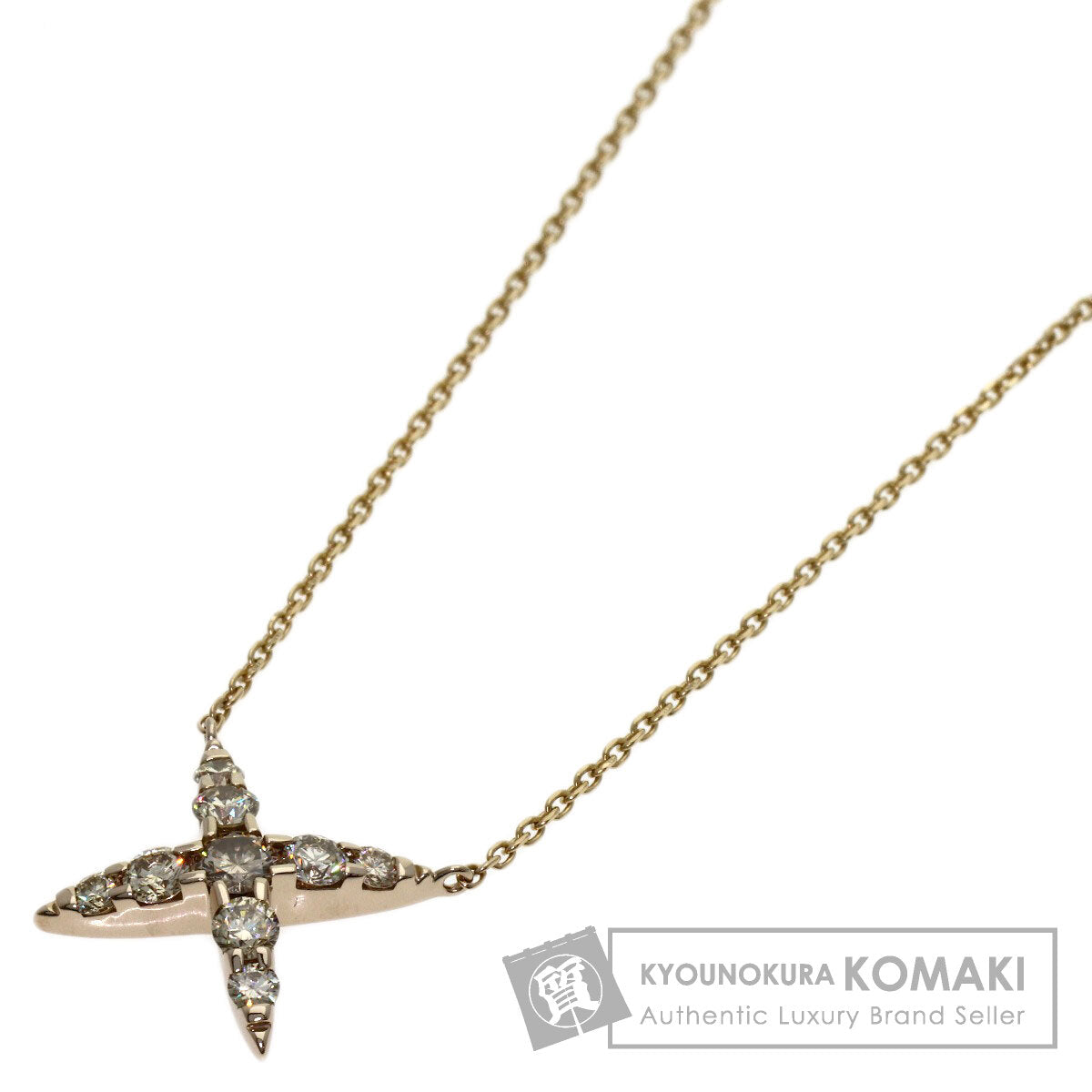 Kashikey Naked Brown Diamond Necklace K18BG Ladies [Used]