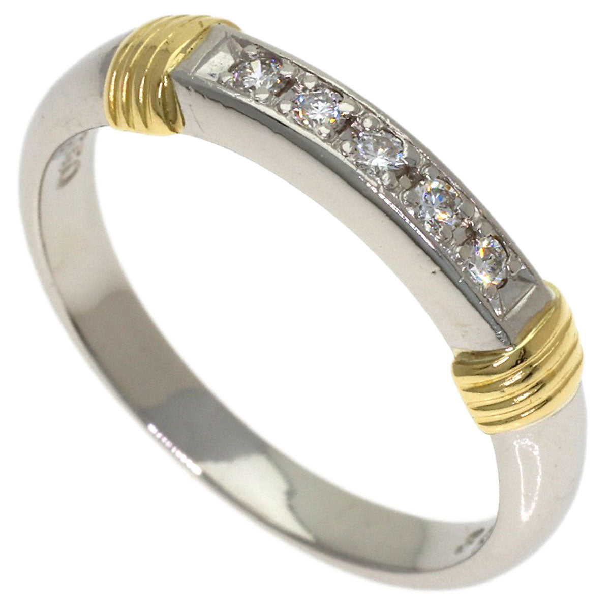 Dior Two-Tone  Diamond Ring Platinum PT950 18K Yellow GoldLadies [Used]