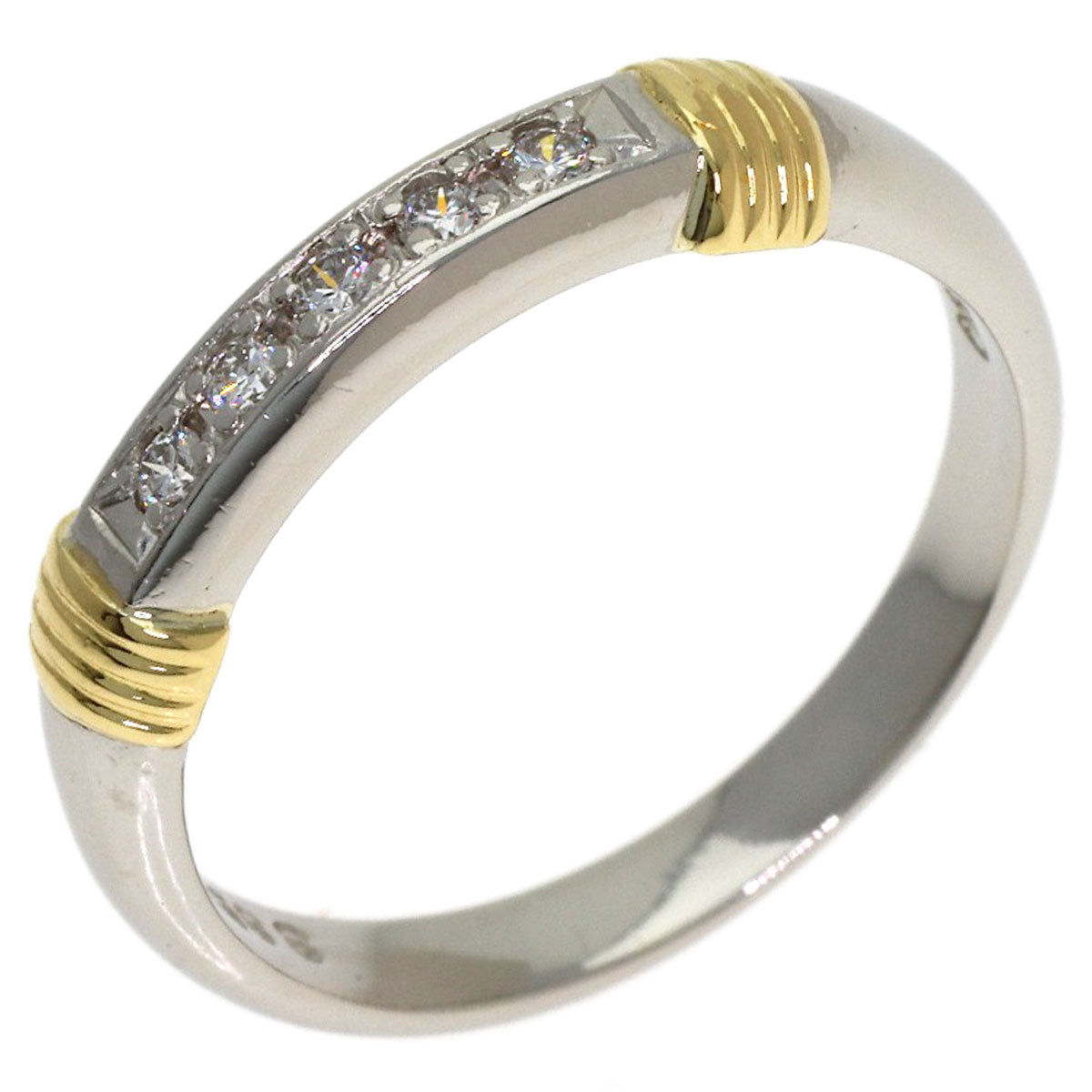 Dior Two-Tone  Diamond Ring Platinum PT950 18K Yellow GoldLadies [Used]