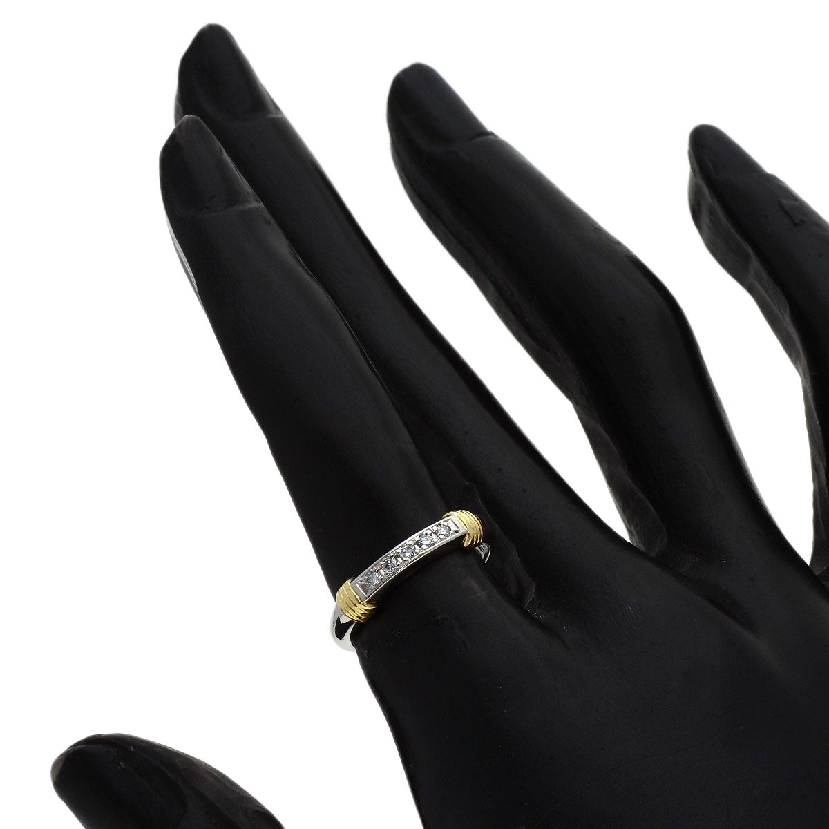 Dior Two-Tone  Diamond Ring Platinum PT950 18K Yellow GoldLadies [Used]