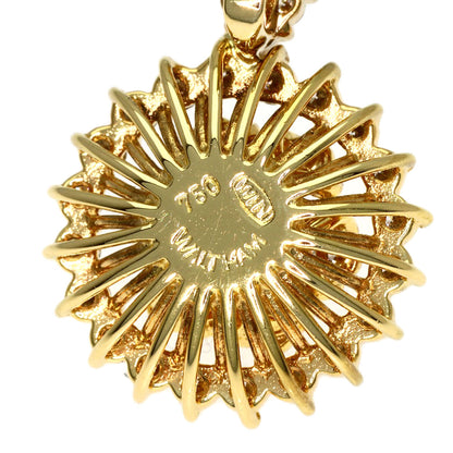 WALTHAM Swing Ruby Diamond Pendant top K18 Yellow Gold Ladies [Used]