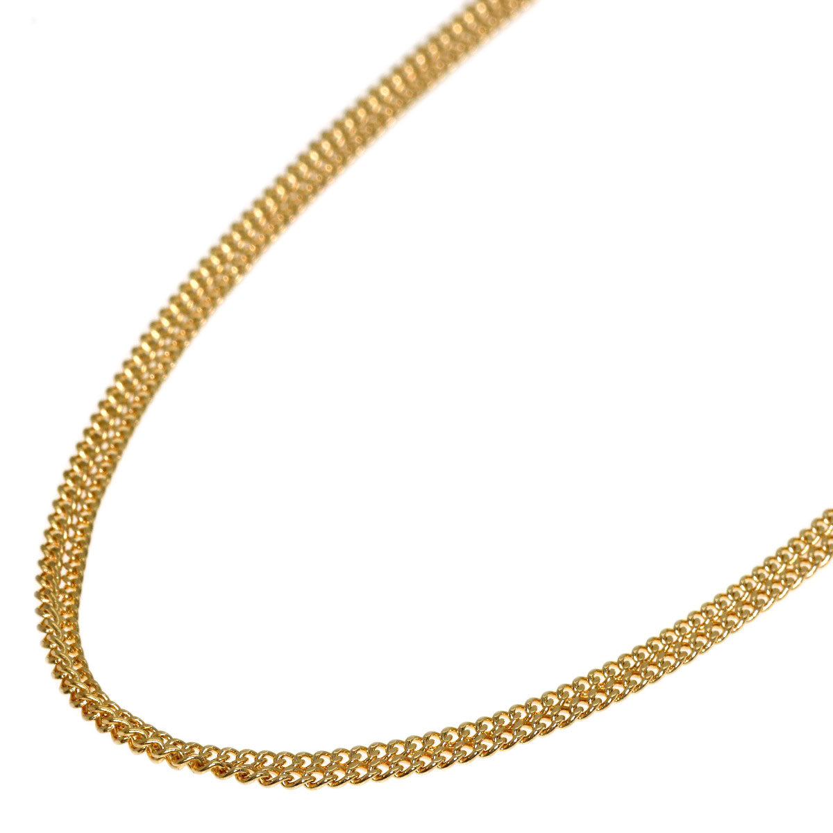 Chain 2 strands 14.6" Necklace K18 Yellow Gold 4.6g　Ladies