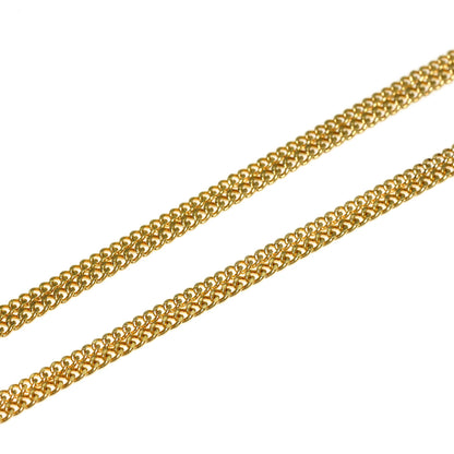 Chain 2 strands 14.6" Necklace K18 Yellow Gold 4.6g　Ladies