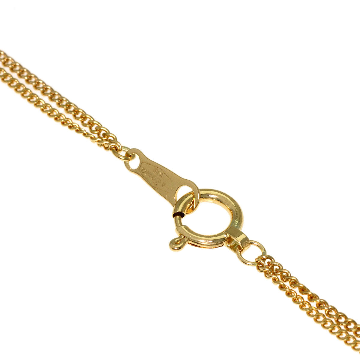 Chain 2 strands 14.6" Necklace K18 Yellow Gold 4.6g　Ladies
