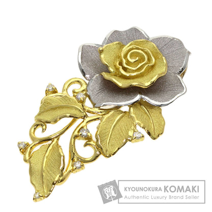 SHUN TAMURA Flower Diamond 2WAY Pendant top K18 Yellow Gold K18 White GoldLadies [Used]