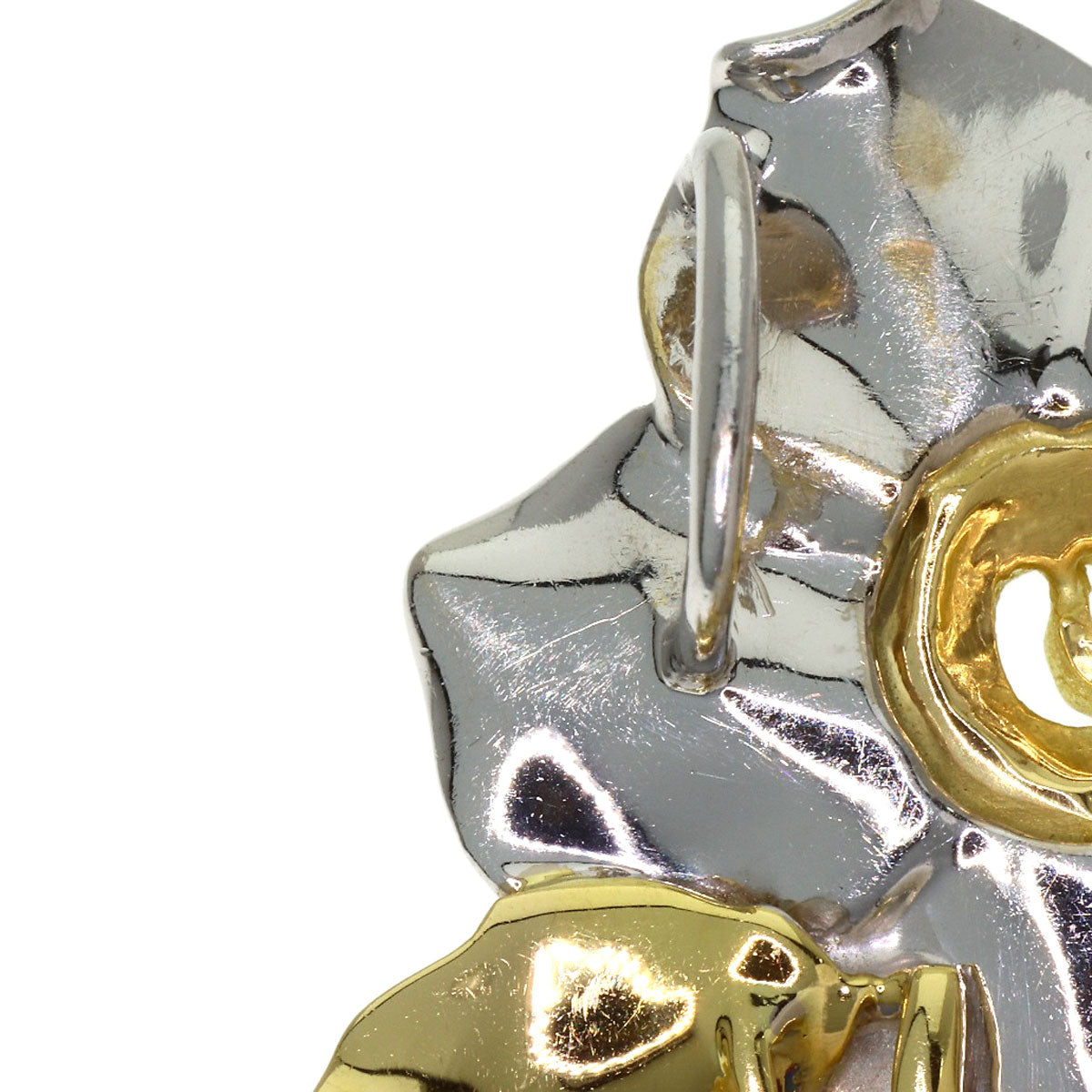 SHUN TAMURA Flower Diamond 2WAY Pendant top K18 Yellow Gold K18 White GoldLadies [Used]