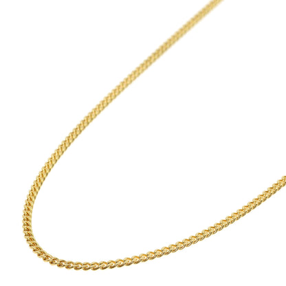 Curb chain Kihei 2 sides Necklace K18 Yellow Gold 10g　Ladies