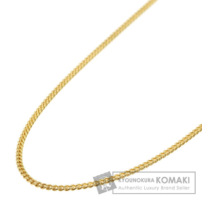Curb chain Kihei 2 sides Necklace K18 Yellow Gold 10g　Ladies