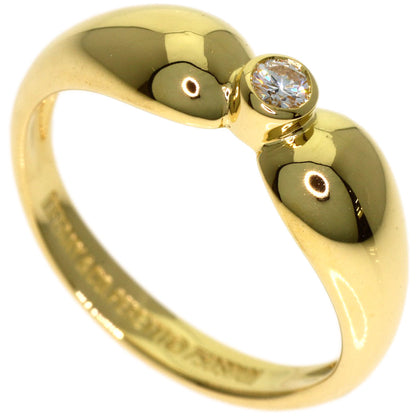 TIFFANY&Co. Double Teardrop Diamond Ring K18 Yellow Gold Ladies [Used]