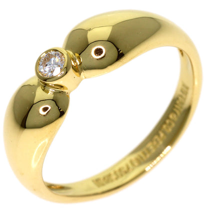 TIFFANY&Co. Double Teardrop Diamond Ring K18 Yellow Gold Ladies [Used]