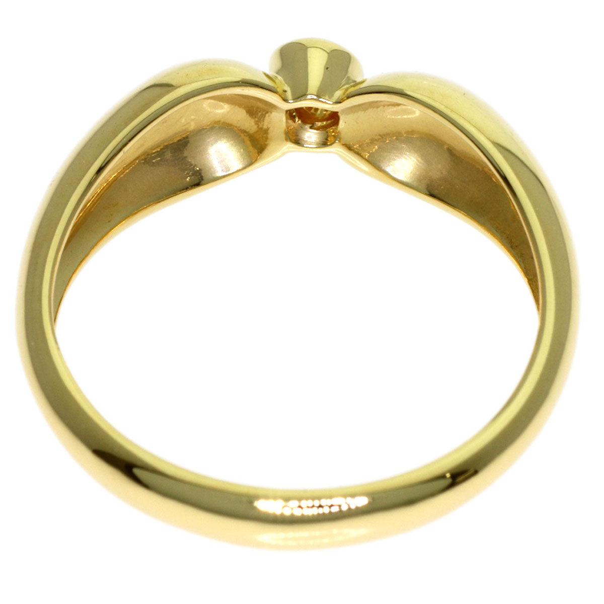 TIFFANY&Co. Double Teardrop Diamond Ring K18 Yellow Gold Ladies [Used]