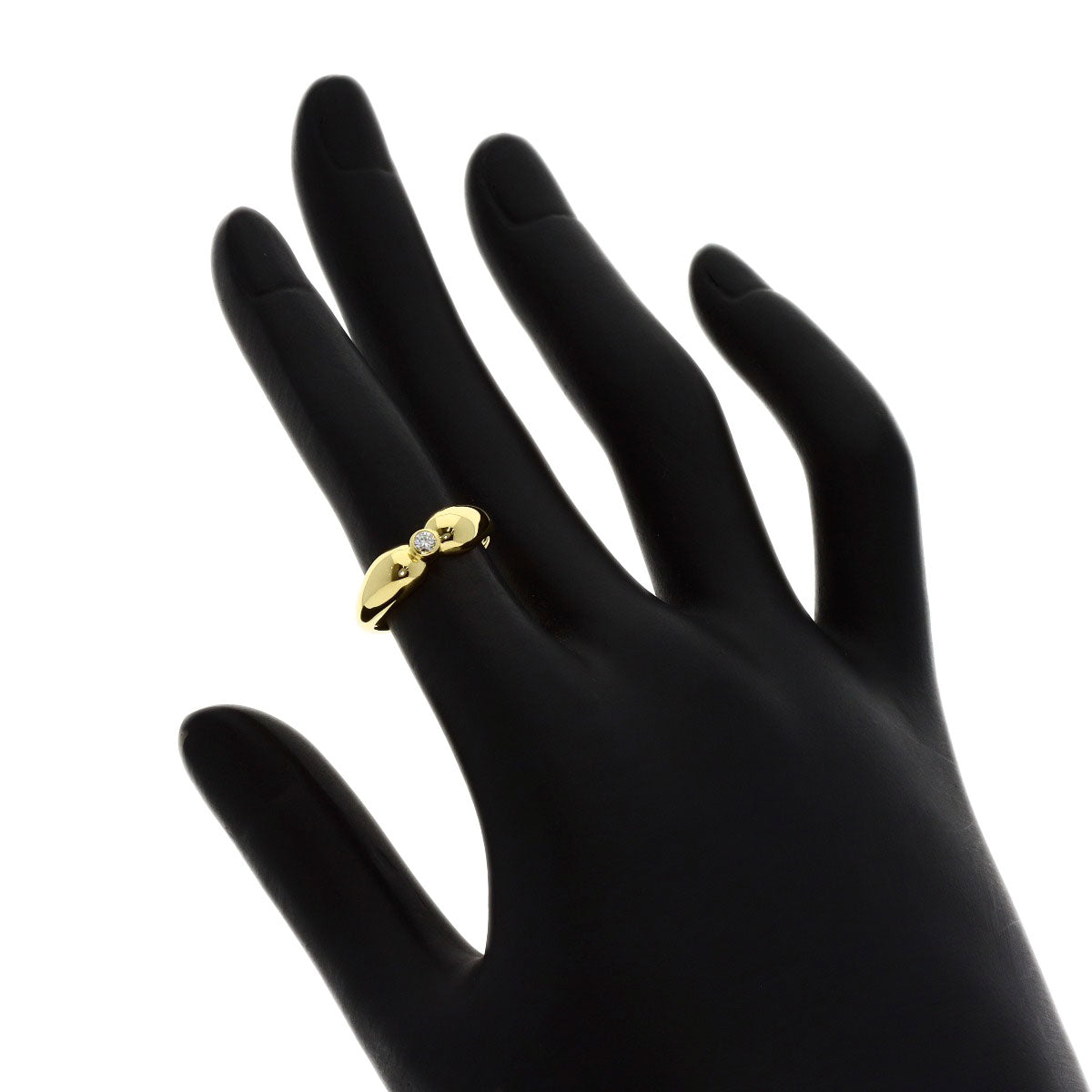TIFFANY&Co. Double Teardrop Diamond Ring K18 Yellow Gold Ladies [Used]
