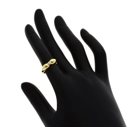TIFFANY&Co. Double Teardrop Diamond Ring K18 Yellow Gold Ladies [Used]
