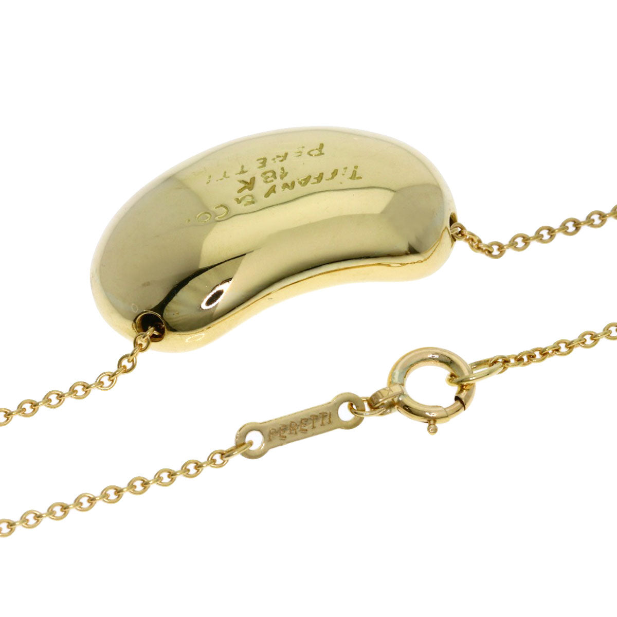 TIFFANY&Co. Bean Necklace K18 Yellow Gold Ladies [Used]