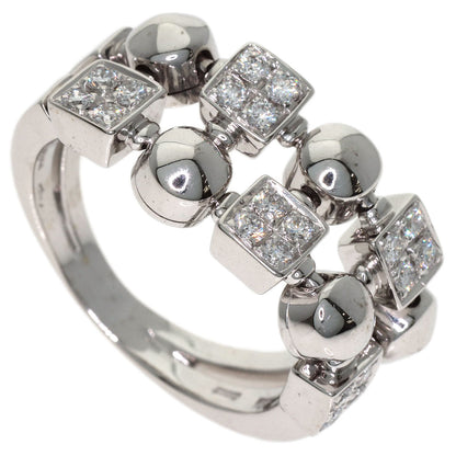 BVLGARI Lucia 2 Row Diamond Ring K18 White Gold Ladies [Used]