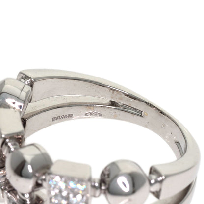 BVLGARI Lucia 2 Row Diamond Ring K18 White Gold Ladies [Used]