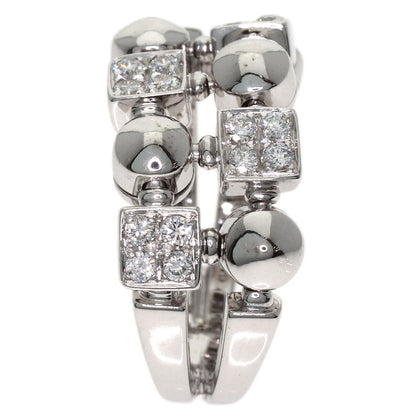 BVLGARI Lucia 2 Row Diamond Ring K18 White Gold Ladies [Used]