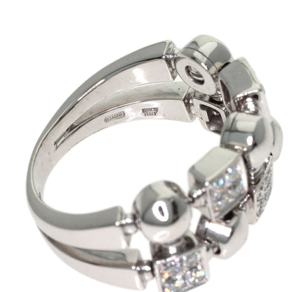 BVLGARI Lucia 2 Row Diamond Ring K18 White Gold Ladies [Used]