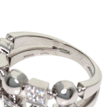 BVLGARI Lucia 2 Row Diamond Ring K18 White Gold Ladies [Used]