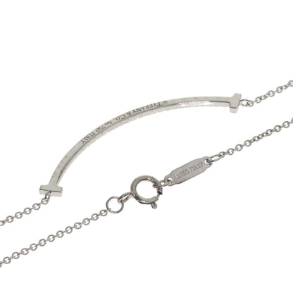 TIFFANY&Co. T Smile Small Diamond Necklace K18 White Gold Ladies [Used]
