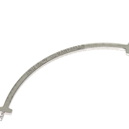 TIFFANY&Co. T Smile Small Diamond Necklace K18 White Gold Ladies [Used]