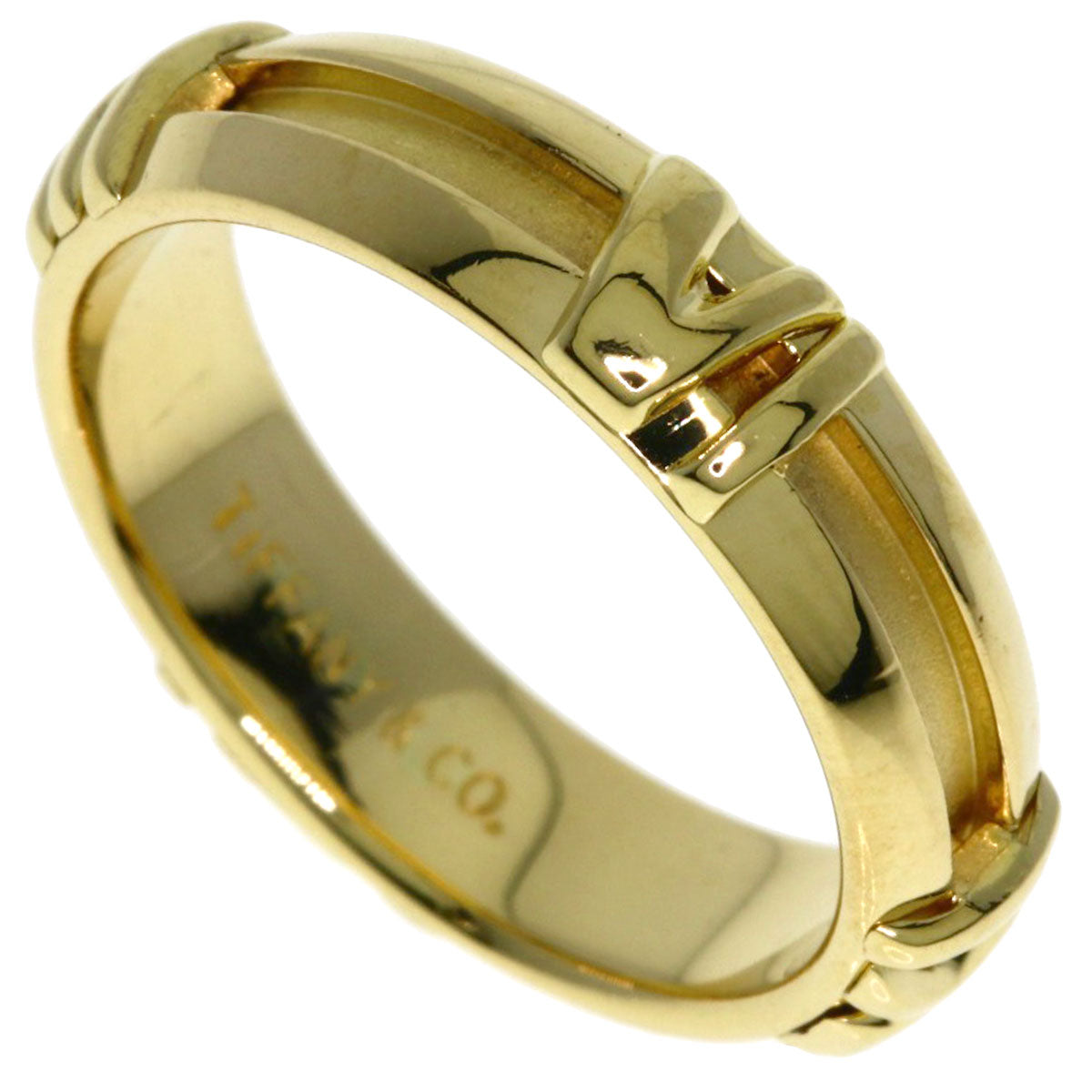 TIFFANY&Co. Atlas Ring K18 Yellow Gold Ladies [Used]