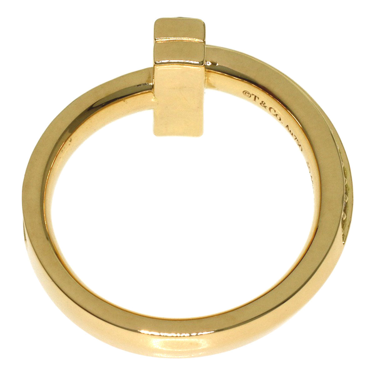 TIFFANY&Co. T-One Diamond Ring K18 Yellow Gold Ladies [Used]