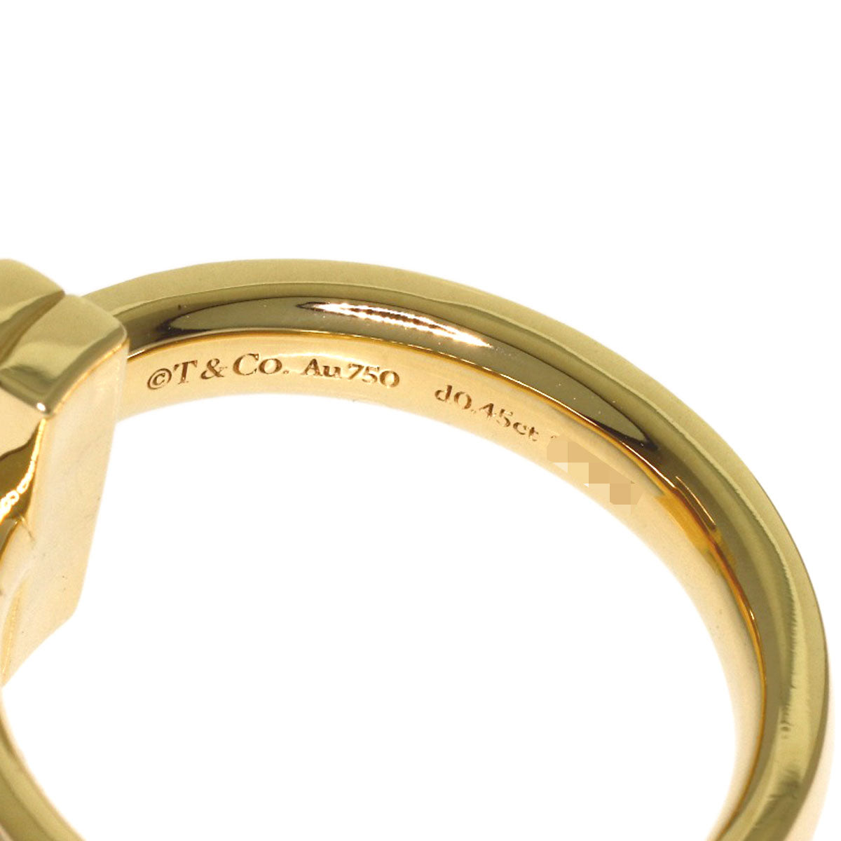 TIFFANY&Co. T-One Diamond Ring K18 Yellow Gold Ladies [Used]