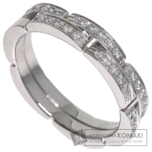 CARTIER Maillon Panthere 2 Row Diamond #55 Ring K18 White Gold Ladies [Used]