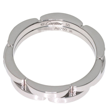 CARTIER Maillon Panthere 2 Row Diamond #55 Ring K18 White Gold Ladies [Used]
